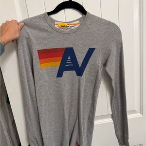 Aviator Nation Gray Shirt with Rainbow Design